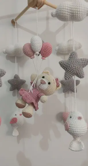 Móbile Ursa Amigurumi