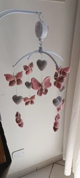 Móbile Borboleta Amigurumi