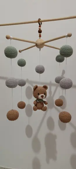 Móbile Urso Amigurumi