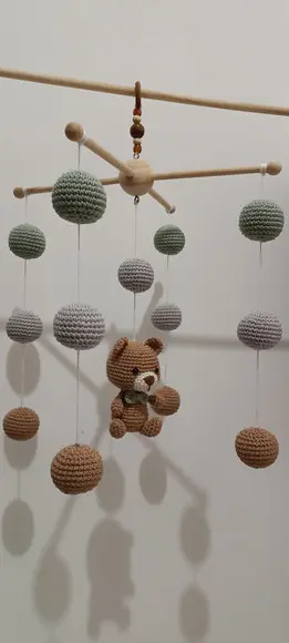 Móbile Urso Amigurumi
