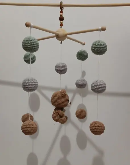 Móbile Urso Amigurumi