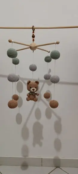 Móbile Urso Amigurumi
