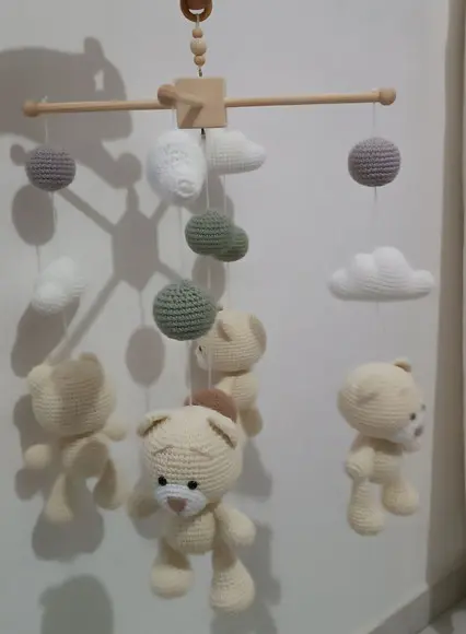 Móbile Ursos Amigurumi