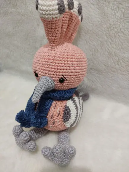 Pássaro Poupa Harry Amigurumi