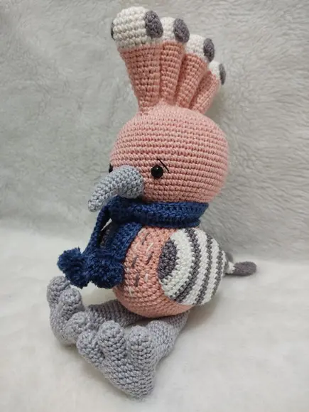 Pássaro Poupa Harry Amigurumi