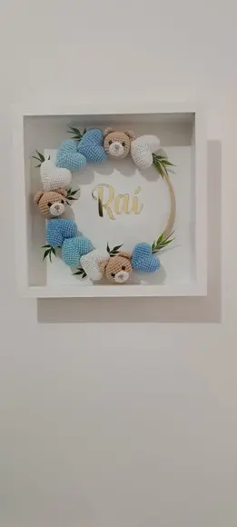 Porta Maternidade Cabeça Urso Acrílico