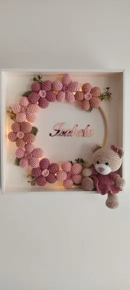 Porta Maternidade Flores Ursa
