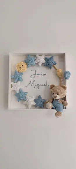 Porta Maternidade Urso Estrela/balões