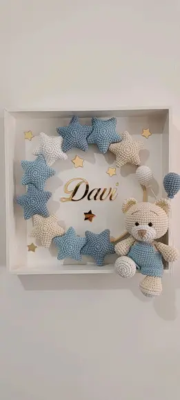 Porta Maternidade Urso Estrela/balões
