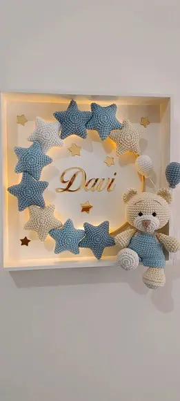 Porta Maternidade Urso Estrela/balões
