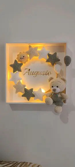 Porta Maternidade Urso Estrela/balões