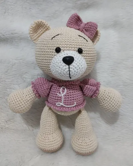Ursa Bordada Amigurumi