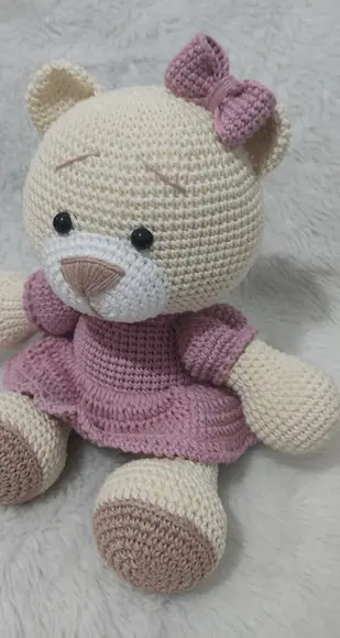 Ursa Vestido Amigurumi