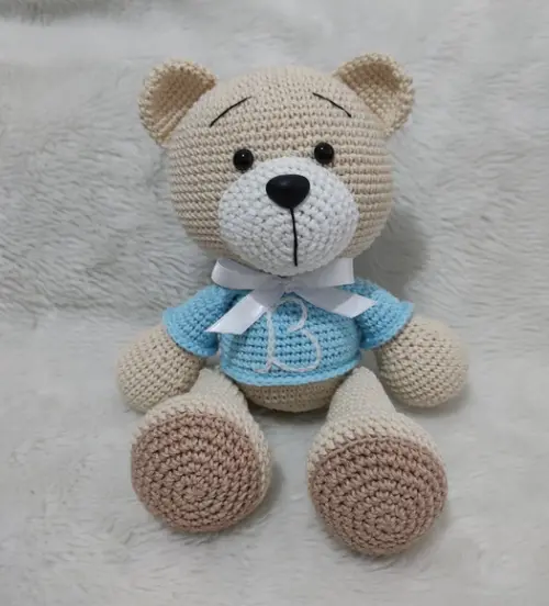 Urso Bordado Amigurumi