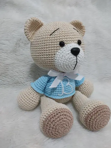 Urso Bordado Amigurumi