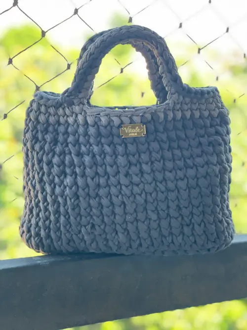 Bolsa Lia Crochê Fio De Malha Premium Casual personalizada