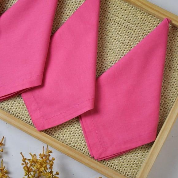 Guardanapo de Algodão Rosa Pink / 6 Unidades