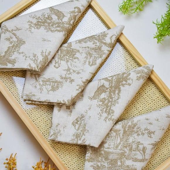 Guardanapo de Linho Toile Du Jouy / 6 Unidades