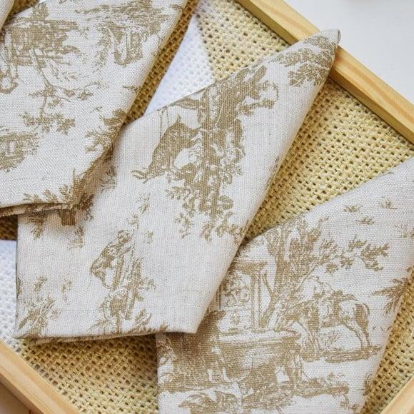 Guardanapo de Linho Toile Du Jouy / 8 Unidades