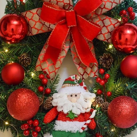 Guirlanda de Natal com Papai Noel