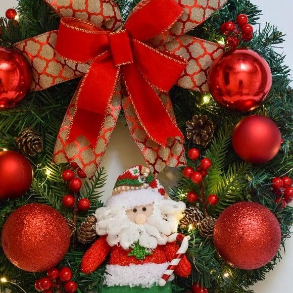 Guirlanda de Natal com Papai Noel