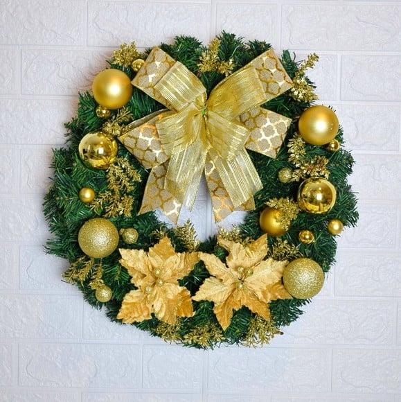 Guirlanda de Natal Dourada / Pisca Pisca de Led