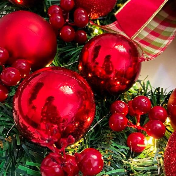 Guirlanda de Natal Vermelha com Led