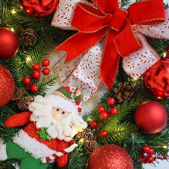 Guirlanda Natalina com Papai Noel / Led