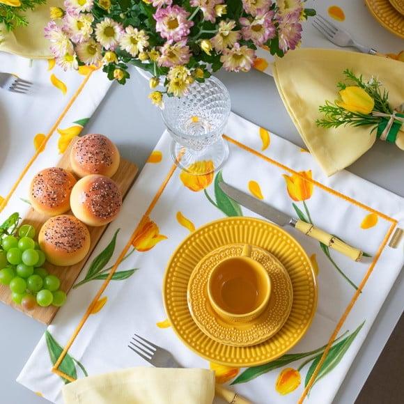 Kit Mesa Posta Dia das Mães Tulipas 6 Lugares