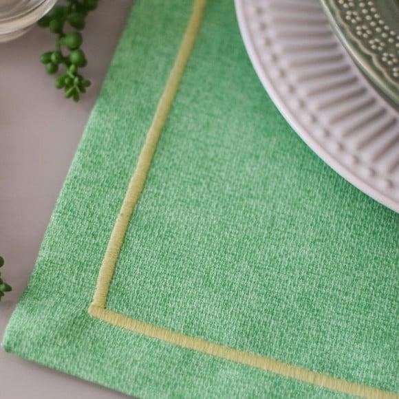 Kit Mesa Posta Verde 4 Lugares