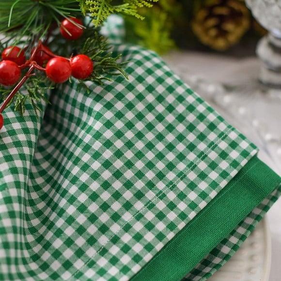 Mesa Posta de Natal Verde e Branco 6 Lugares