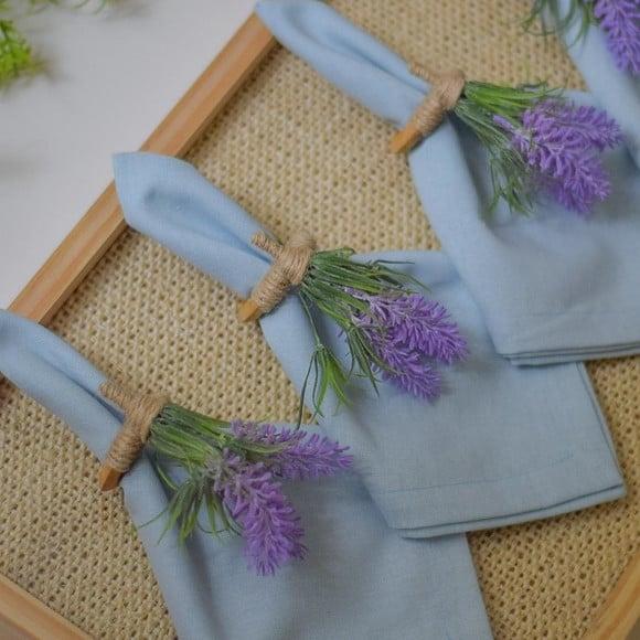 Porta Guardanapo de Lavanda 4 Lugares