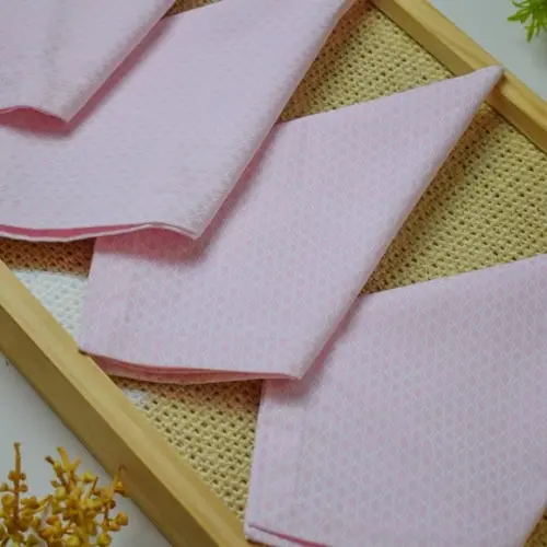 Guardanapo de Algodão Rosa e Branco/ 4 Unidades