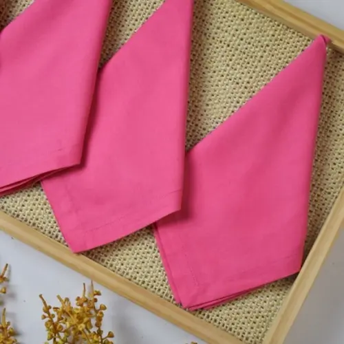 Guardanapo de Algodão Rosa Pink / 4 Unidades