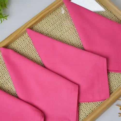Guardanapo de Algodão Rosa Pink / 4 Unidades