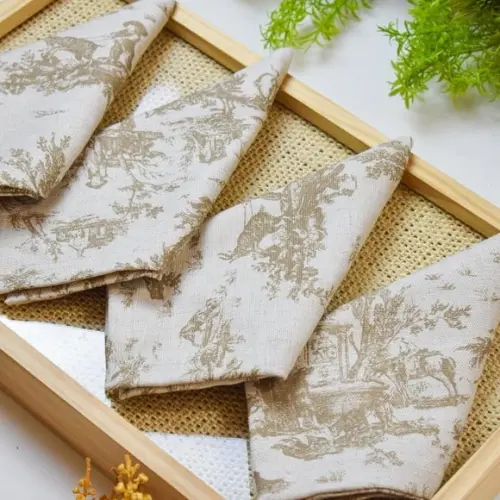 Guardanapo de Linho Toile Du Jouy / 4 Unidades