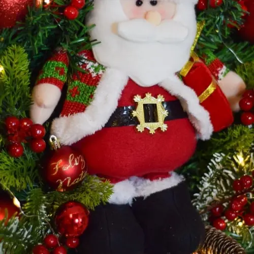 Guirlanda de Natal com Papai Noel