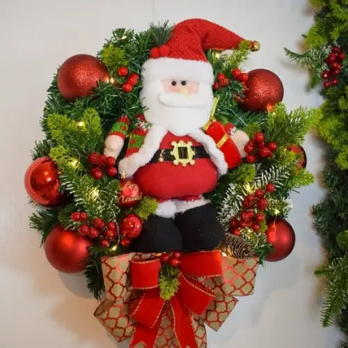 Guirlanda de Natal com Papai Noel