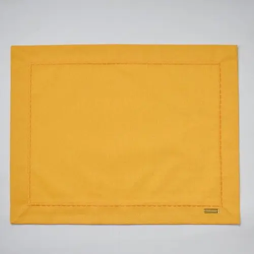 Jogo Americano Impermeável Amarelo 4 Lugares