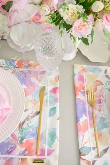 Kit Mesa Posta 4 Lugares Aquarela