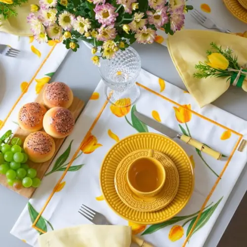 Kit Mesa Posta Dia das Mães Tulipas 6 Lugares