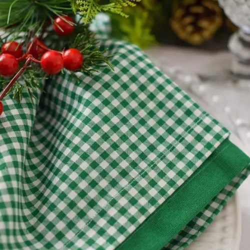 Mesa Posta de Natal Verde e Branco 4 Lugares