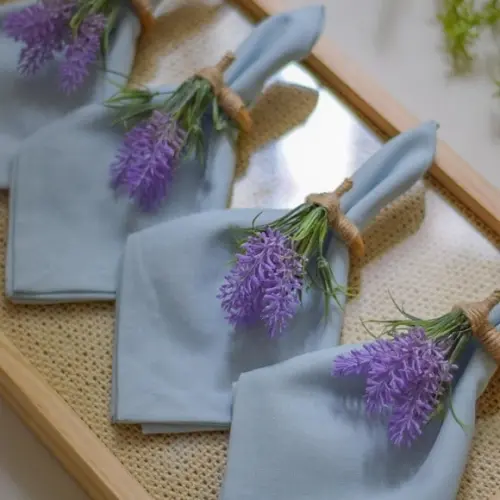 Porta Guardanapo de Lavanda 8 Lugares