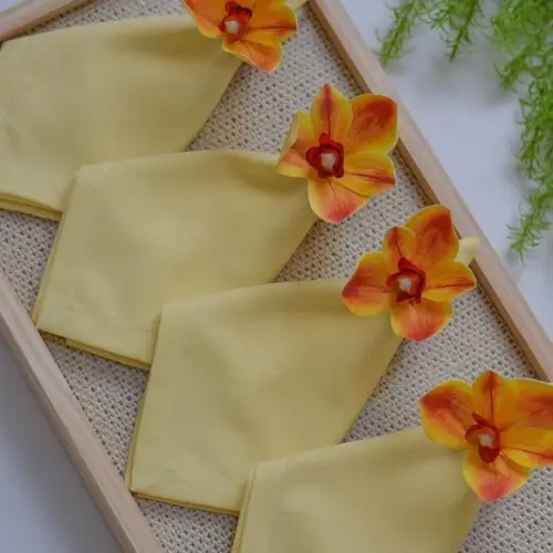 Porta Guardanapo Orquídea Cimbídio Mescla 4 Lugares