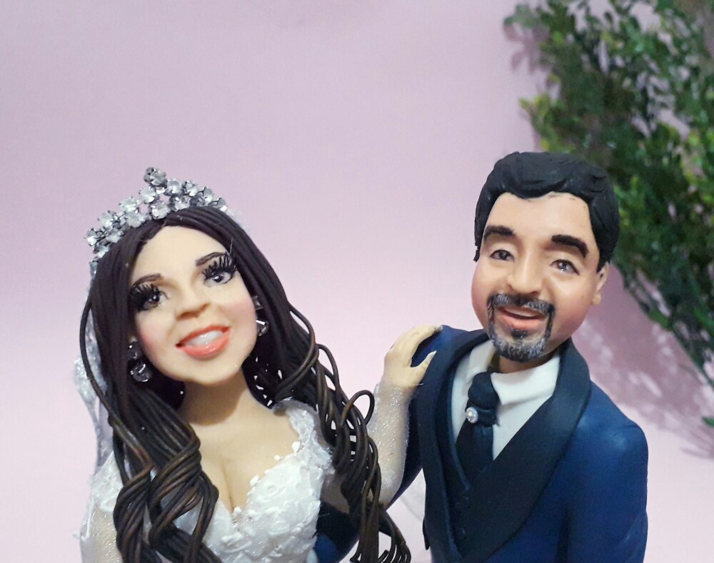 Noivinhos Humanizados em Biscuit /noivinhos personalizados biscui