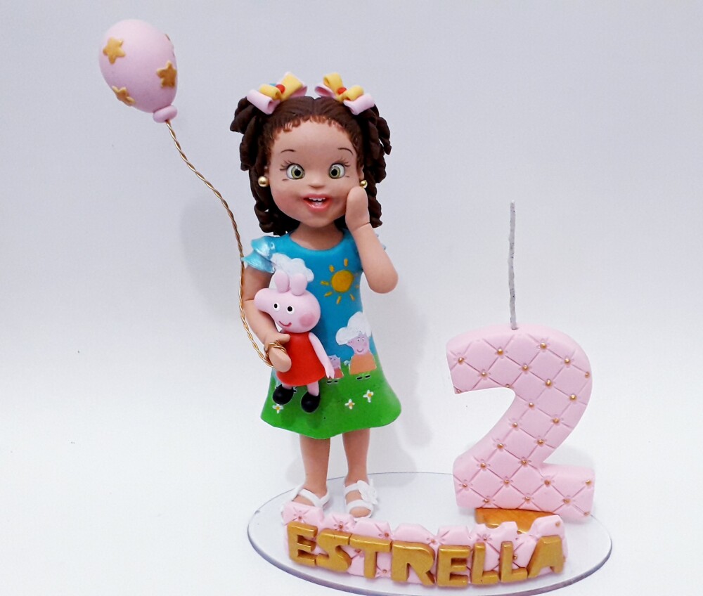 Topo de bolo Personalizado- Peppa Pig