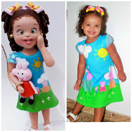 Topo de bolo Personalizado- Peppa Pig