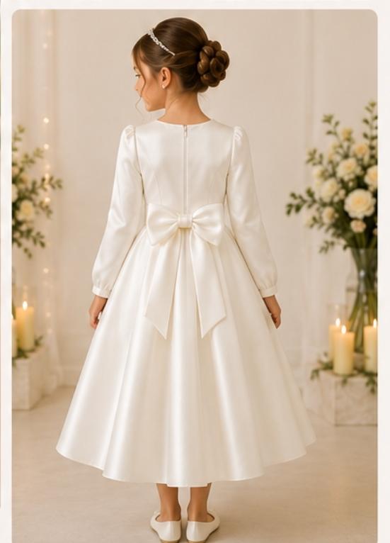 vestido de daminha daminha de honra off white