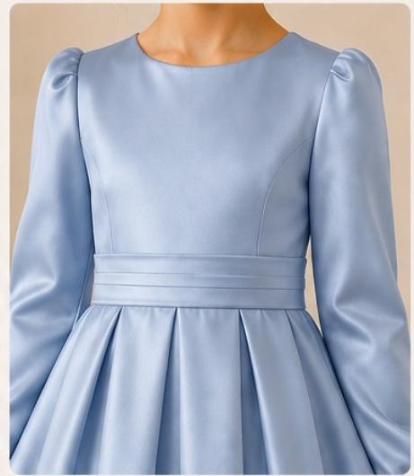 vestido de daminha daminha de honra azul serenity