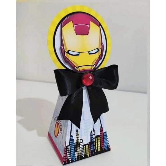 20 Pçs Lembrancinha Caixinhas Personalizadas Homem de Ferro